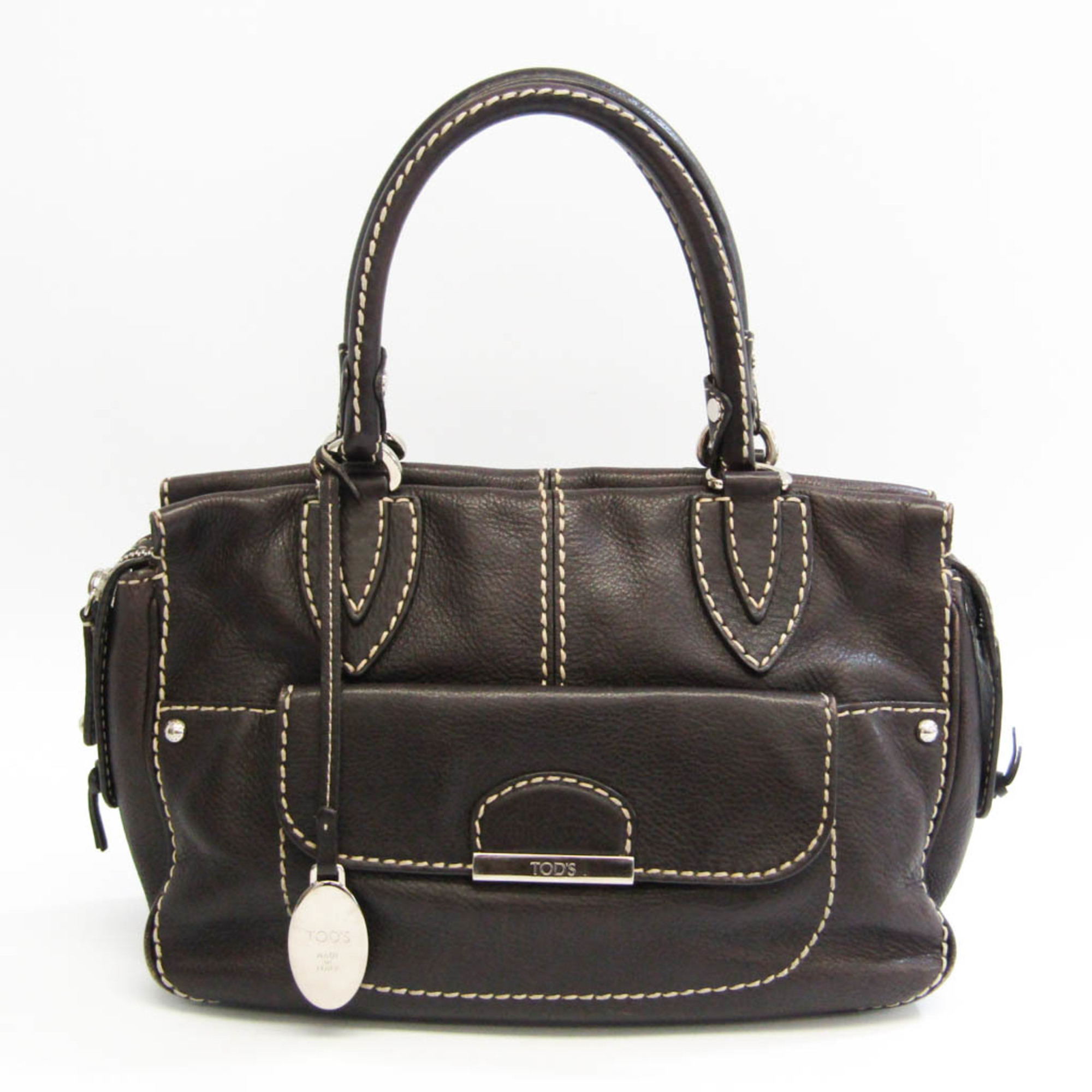 Tod's Women's Leather Handbag Dark Brown